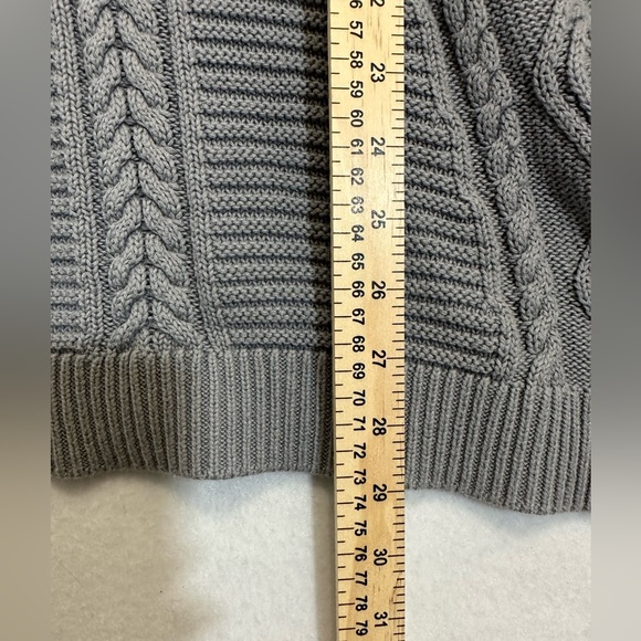 Susan Graver Womens Sweater Tunic Cable Knit Grey size M - Picture 4 of 8
